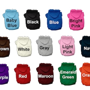 Personalized Dog Hoodie Name Pet Hoodie Personalized Dog Sweatshirt Puppy Clothing Personalized Dog Clothes Outdoor Dog Coat image 6