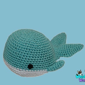 Whale Organic Knit Dog Toy - Whale Dog Toy - Squeaker plush dog toy - Small Dog Toy - Crochet Dog Toy - Stuffed Dog Toy Handmade Dog Toy