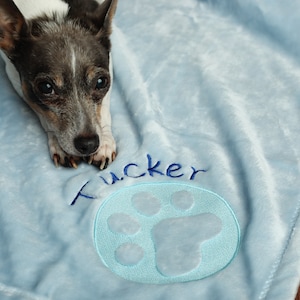 Embossed Personalized Dog Blanket image 1