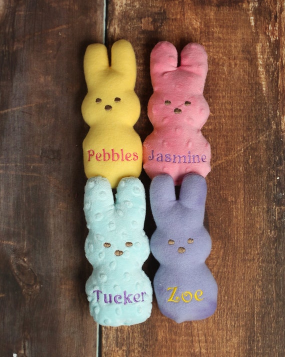 Peep Bunny Personalized Easter Dog Toy- Custom Squeaky Dog To
