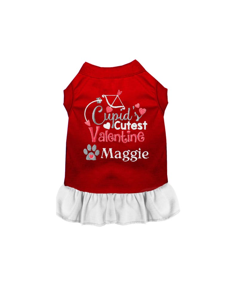 Dog Valentines Dress Cupids Cutest Valentine Personalized Etsy