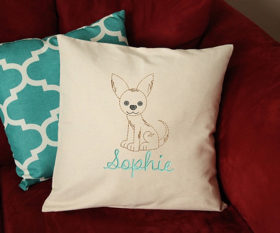 Chihuahua Gifts Personalized Name Chihuahua Pillows Gifts For Chihuahua Lovers Gifts For Chihuahua 12x18 Pillow Dog Gifts