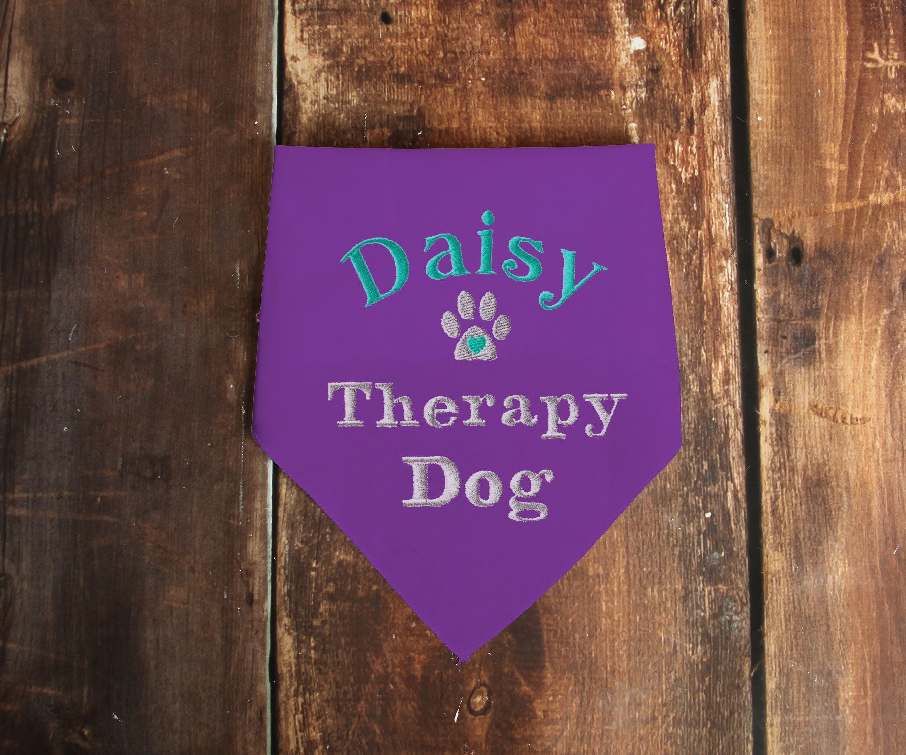 Therapy Dog Bandana Personalized Dog Bandana Therapy Support Etsy