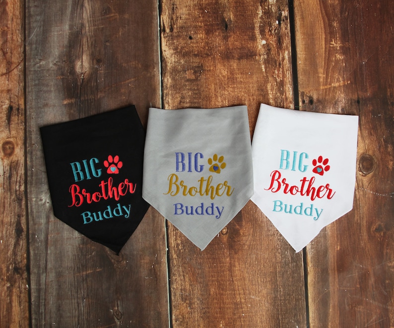 Dog Baby Announcement Bandana Big Brother Dog Bandana Big Etsy
