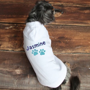 Personalized Dog Hoodie Name Pet Hoodie Personalized Dog Sweatshirt Puppy Clothing Personalized Dog Clothes Outdoor Dog Coat image 9