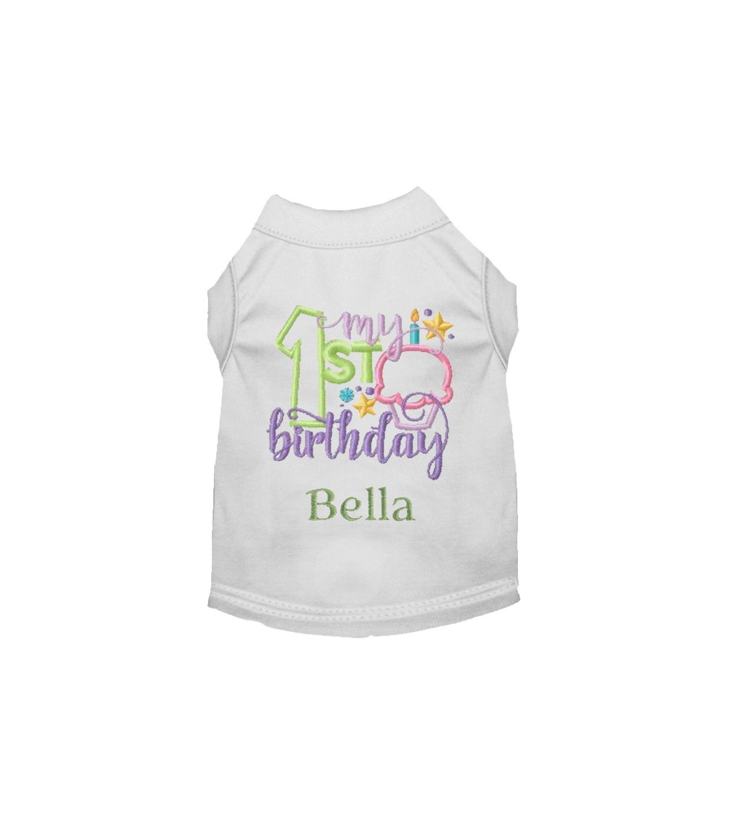 My First 1st Birthday Dog Shirt Dog Birthday Shirt Custom Monogrammed