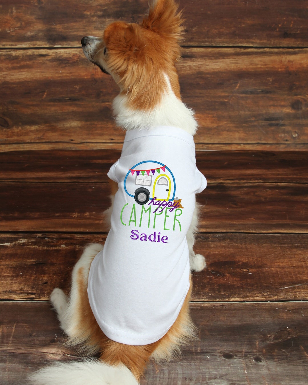 Happy camper dog clearance shirt