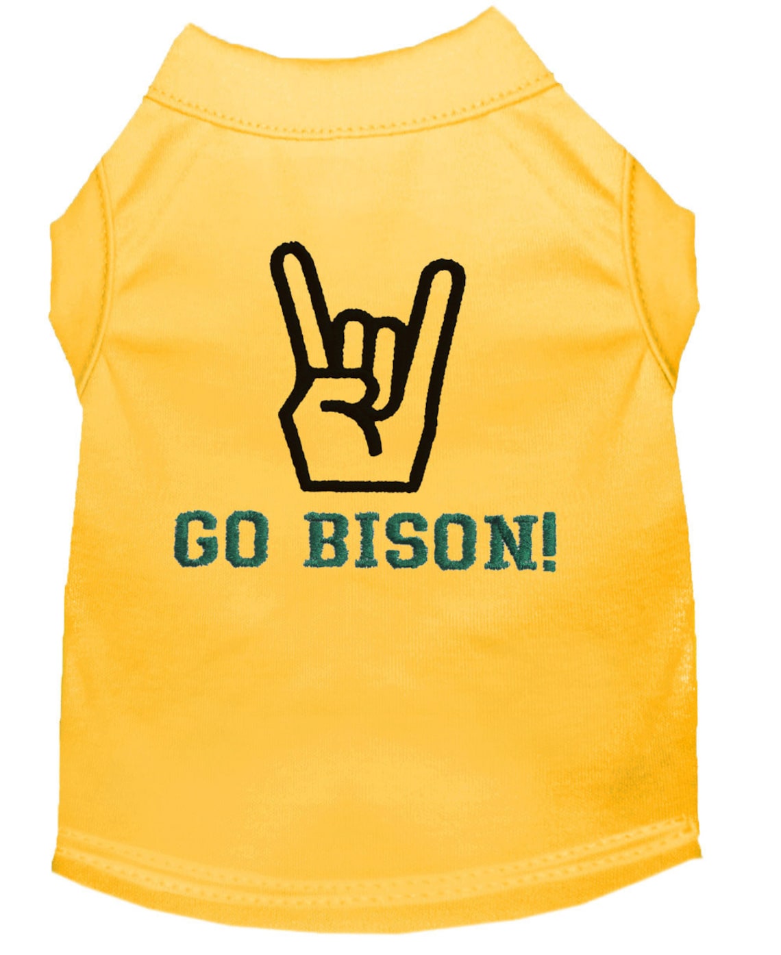 Horns up North Dakota Bison NDSU Dog Shirt Bison Dog Shirt Etsy
