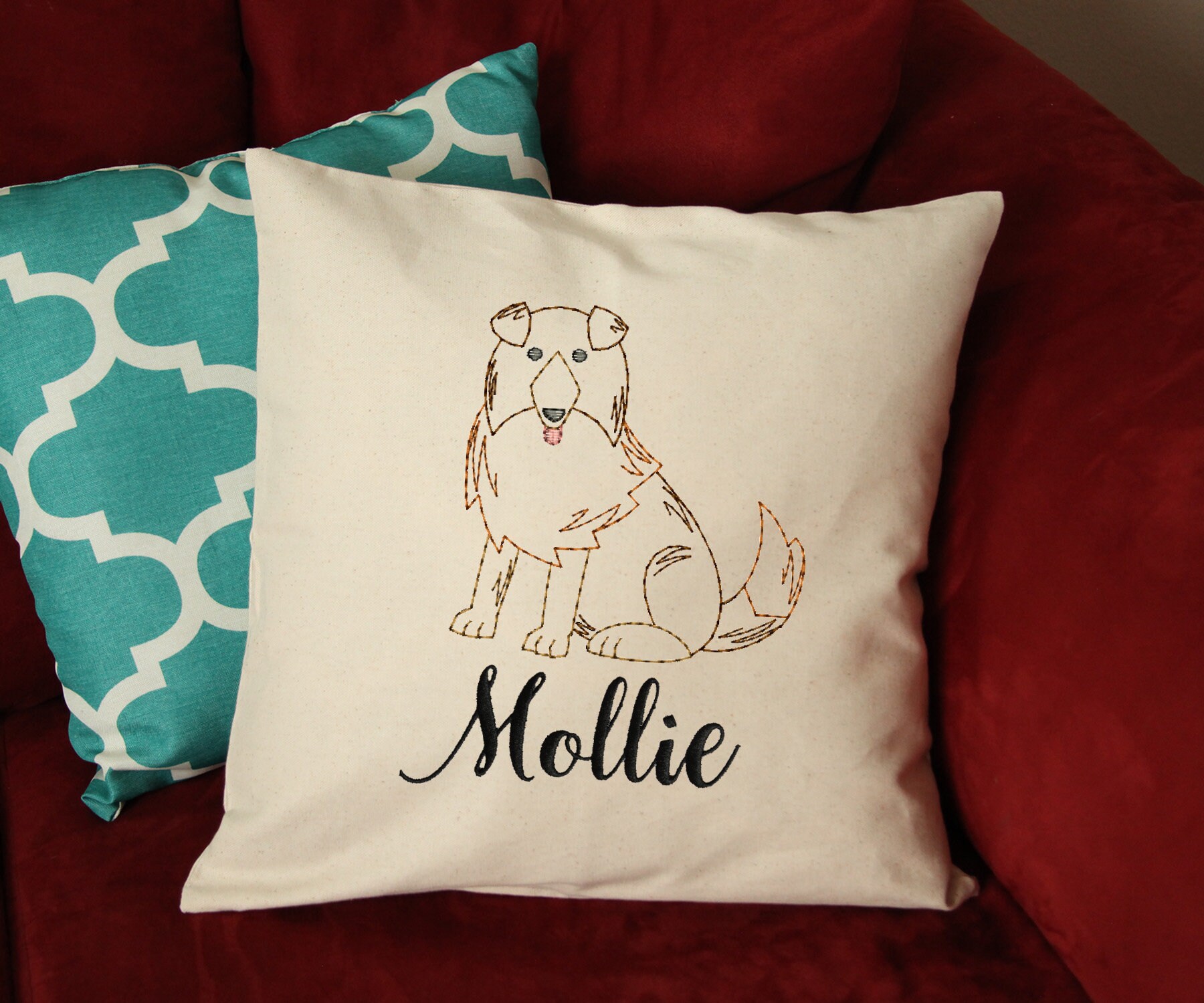 Monogrammed clearance dog pillow