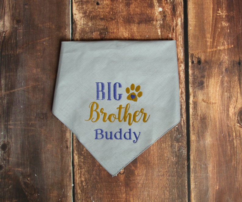 Dog Baby Announcement Bandana Big Brother Dog Bandana Big Etsy