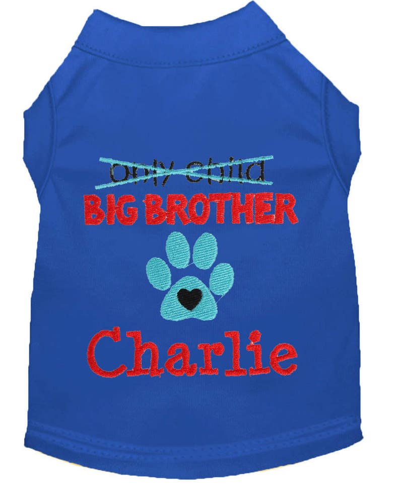 Personalized Pregnancy Announcement Dog Shirt Big Brother to Etsy