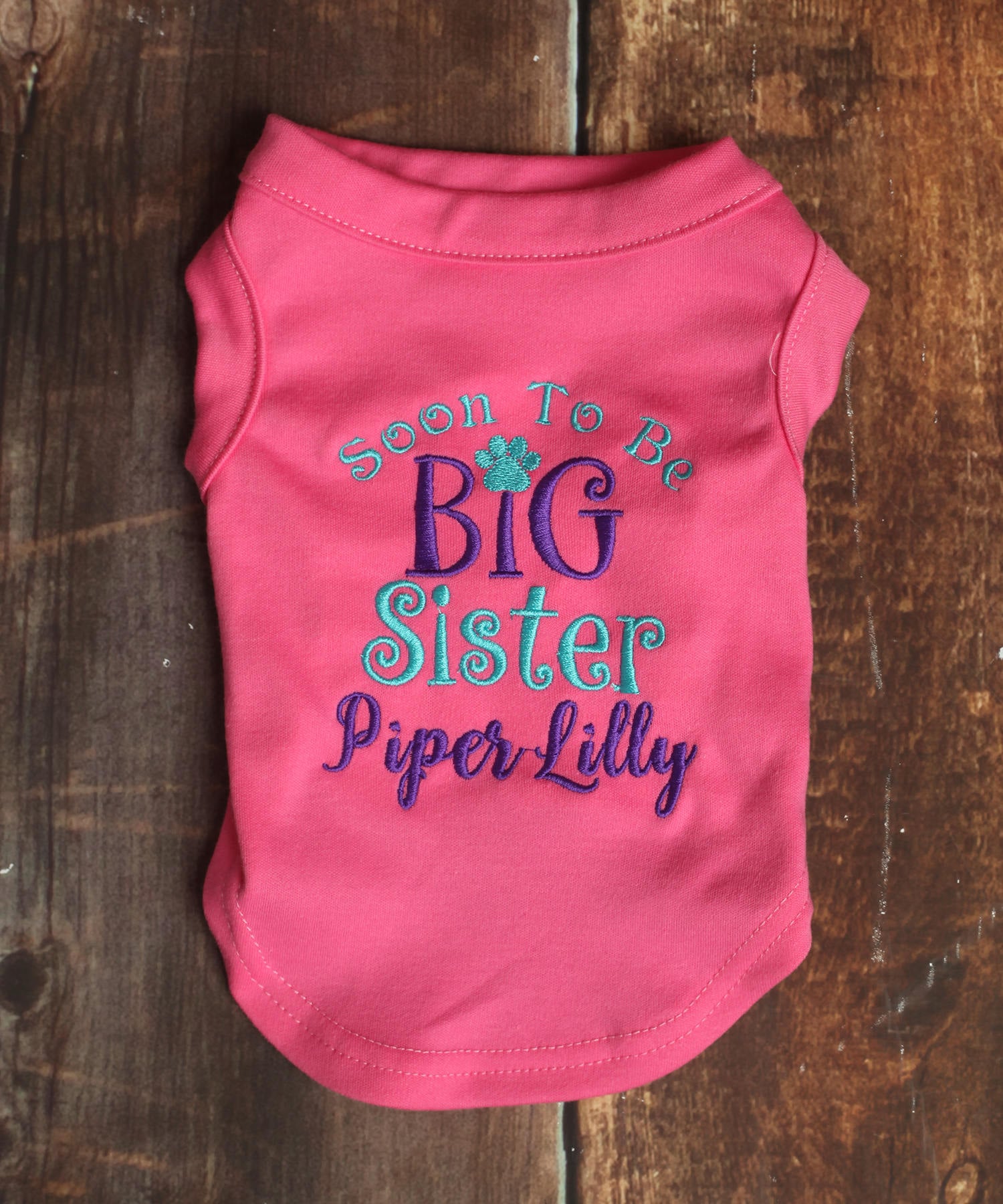 Personalized Big Sister Dog Shirt Soon to Be Big Sister Dog Etsy