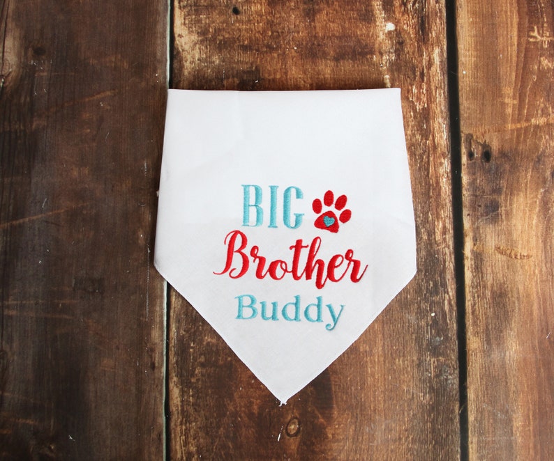 Dog Baby Announcement Bandana Big Brother Dog Bandana Big Etsy