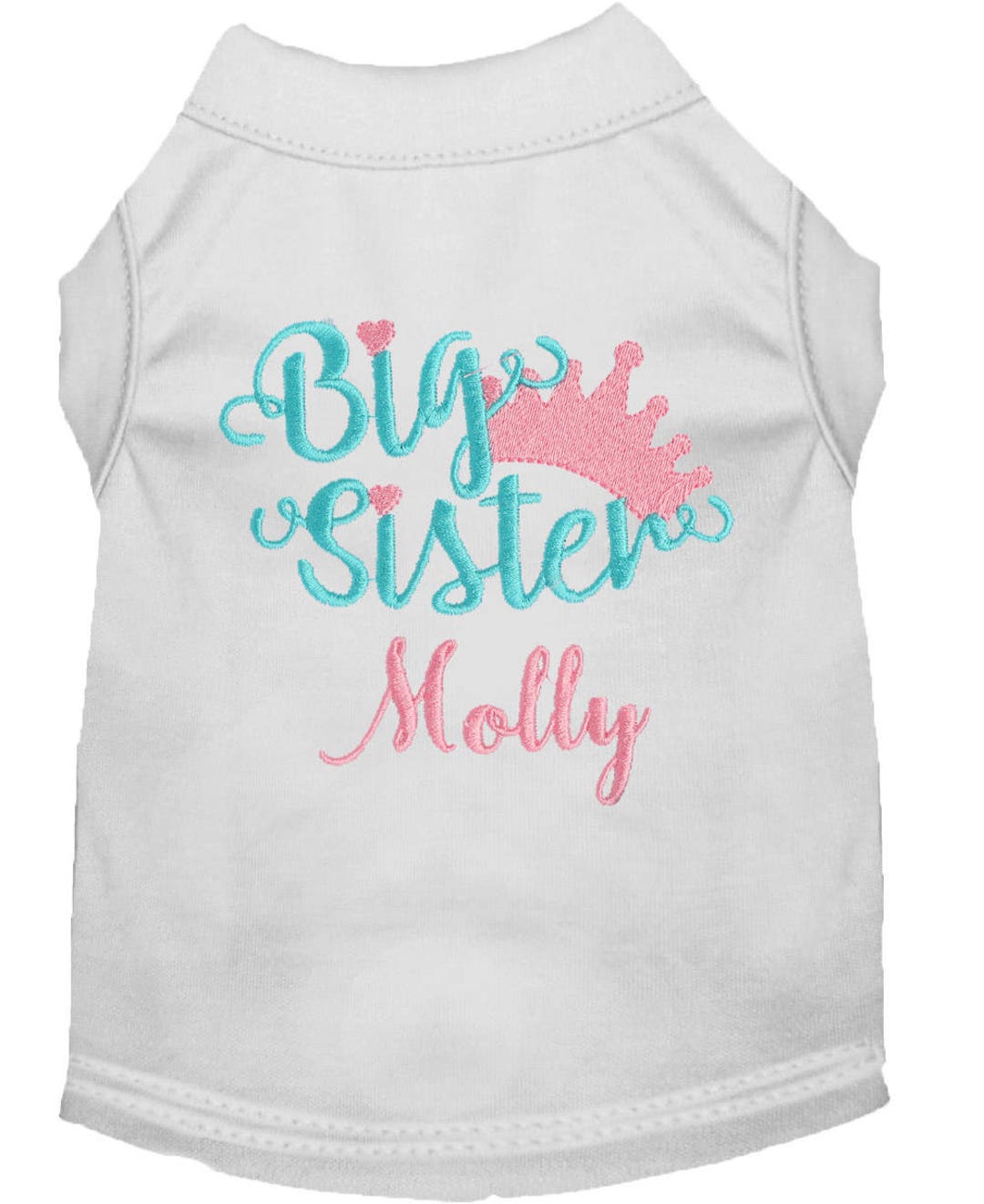 Big Sister Dog Shirt Custom Dog Shirt Personalized Dog Baby Announcement Dog Big Sister Big