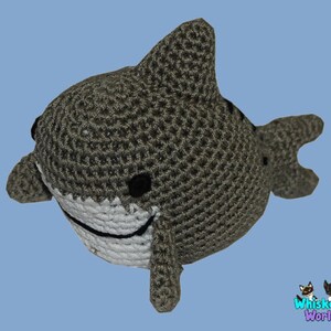 Shark Organic Knit Dog Toy - Shark Dog Toy - Squeaker plush dog toy - Small Dog Toy - Crochet Dog Toy - Stuffed Dog Toy Handmade Dog Toy