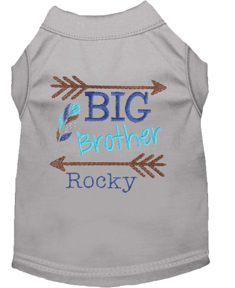 Dog Big Brother Personalized Tee Shirt Custom Monogrammed Embroidered Dog Shirt Going to be a Big Brother Bro Shirt Sibling Shirt image 2