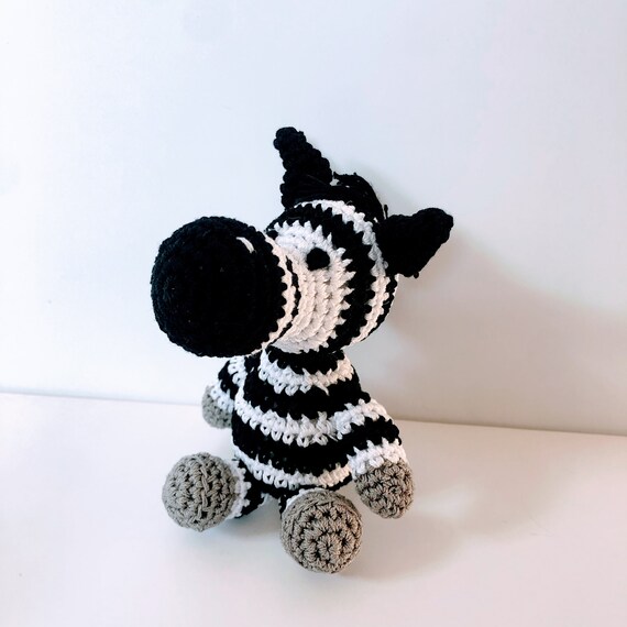 Zebra Organic Knit Dog Toy Zebra Dog Toy Squeaker Plush Dog Toy