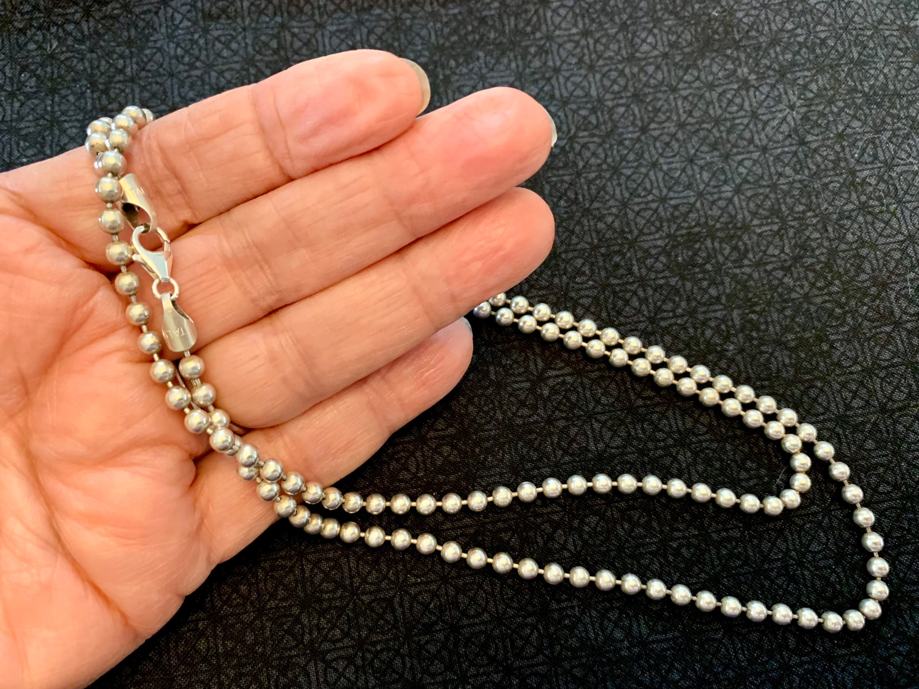 Solid 925 Sterling Silver Italian Ball 
