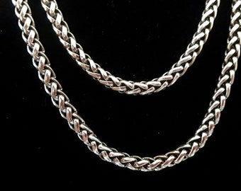 Cadena Franco de corte V-Para Hombre Unisex Cadena Plata 925 Sello-Regalo en Caja