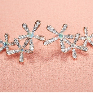 Beautiful bridal jewelry earrings, star earrings, flower earrings