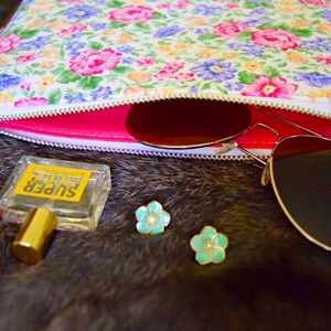 Vintage floral crossbody purse, fall crossbody bag, genuine leather crossbody bag, crossbody purse, fall purse, shoulder purse, floral image 5