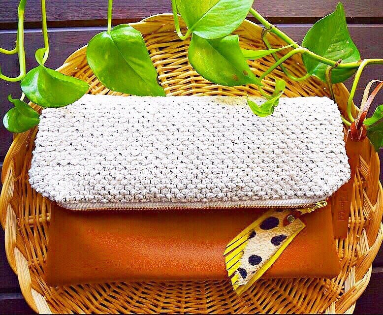 New product, fold over clutch bag handmade with original …