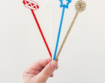 4th of July Drink Stirrers