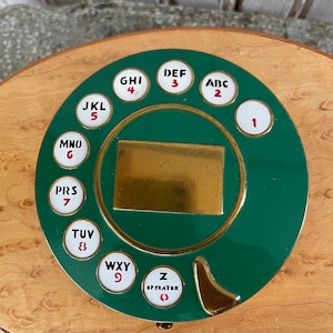 Phone Dial Compact—Enamel Vintage 1940 Schiaparelli Like Design