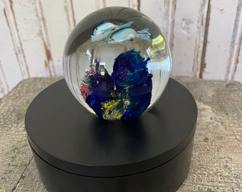 Art Glass Ocean Theme Paperweight