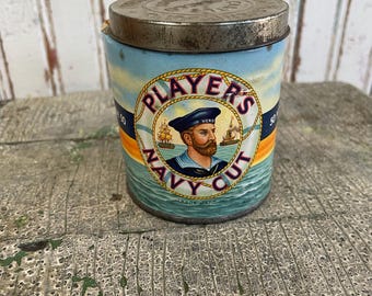 canned cigarettes for sale Players Navy Cut Cigarette Tin—Vintage—SALE PRICE