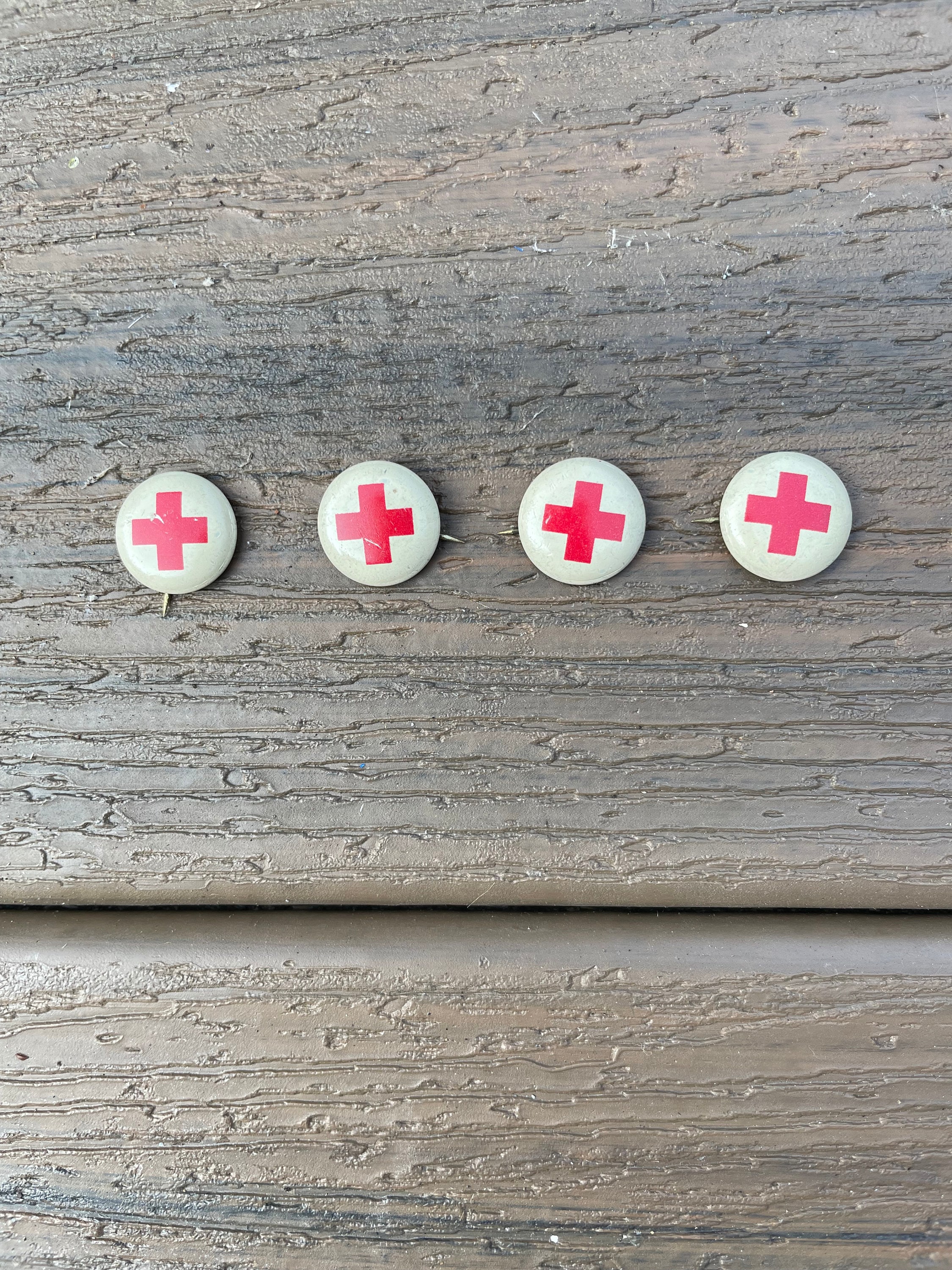 Vintage Red Cross Pin - Etsy