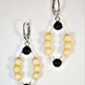 Holly wood and Ebonywood Beads Earrings