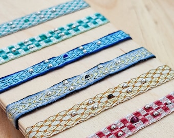 Stone bracelet 120 threads for women, handmande, natural stone, friendship bracelet, waterproof, adjustable, semi-precious stone, boho