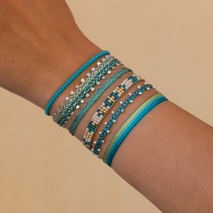 Boho bracelet 40threads, slim bracelet, friendship bracelet, hippie bracelet, women bracelet, men bracelet, gypsyjewelry, handwoven bracelet image 4