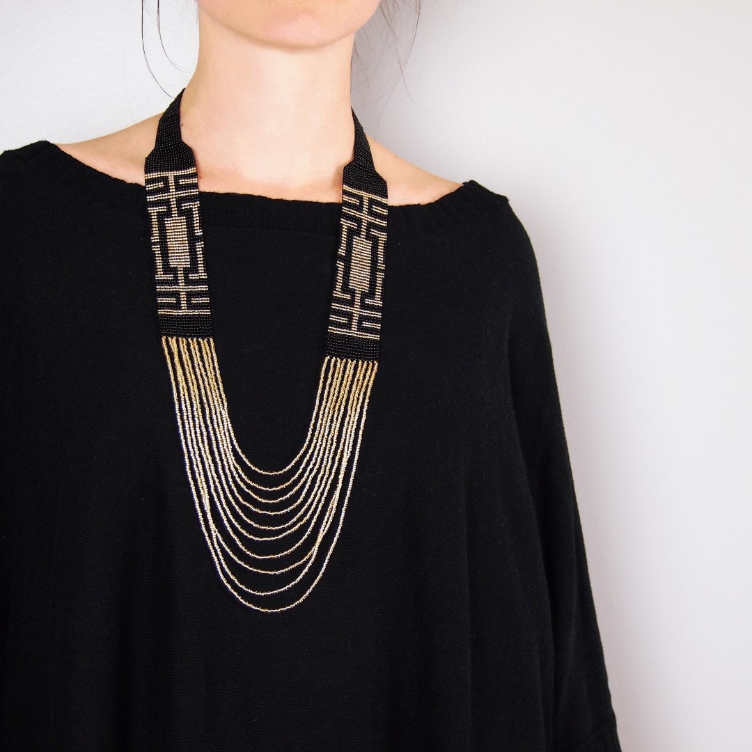 Long Collier Sautoir Vert, Ruban Dentelle Et Tissu, Perles, Fantaisie Pour Femme