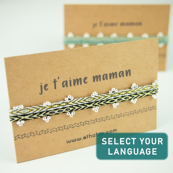 Bracelet je t'aime maman, Bracelet maman, Bracelet mère, Cadeau fête des mères, Bracelet fête des mères, Bracelet pour maman, Cadeau maman