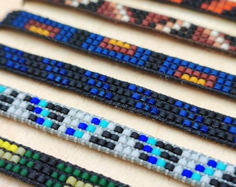 Beaded bracelet, Miyuki bracelet, slim bracelet, geometric bracelet, women bracelet, minimalist bracelet, handwoven bracelet, gift for her