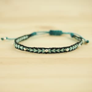 Slim bracelet 40 threads, silver beads, friendship bracelets, boho bracelets, hippie bracelets, tribal bracelet, handwoven bracelet image 8