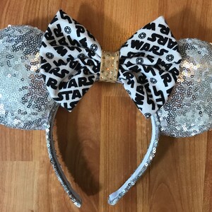 Silver Star Wars ear headband