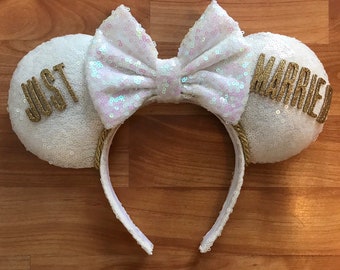 Just Married Headband Ears