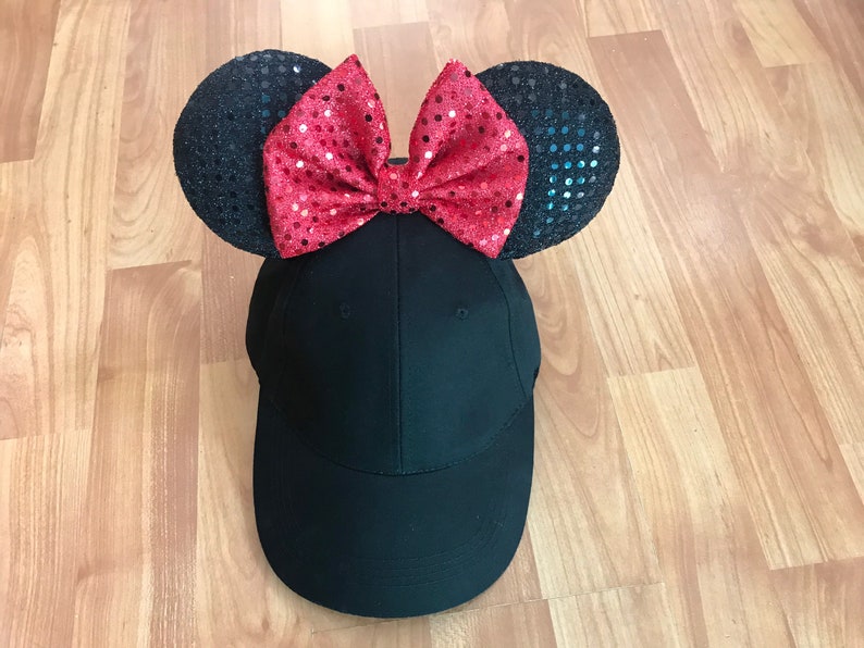 Classic Black ears & red bow hat image 2