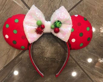 Christmas Dots Headband Ears