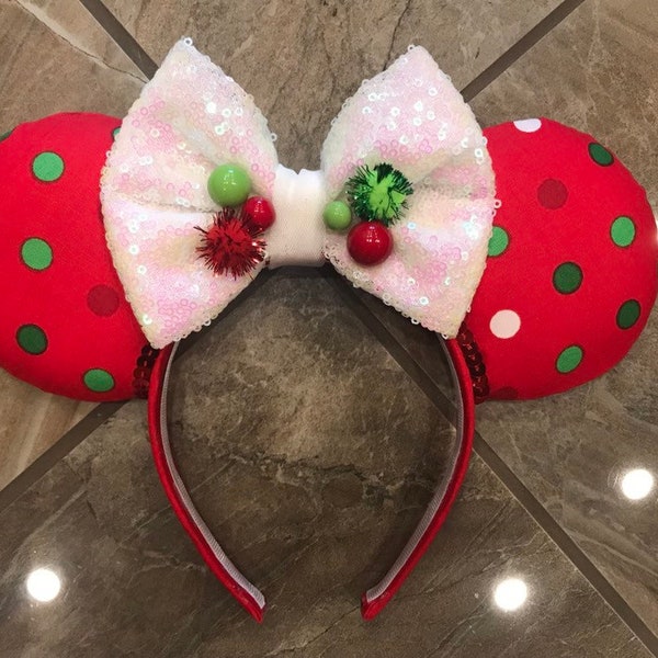 Christmas Dots Headband Ears