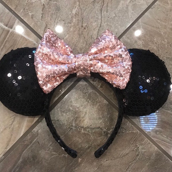 Black & Rose Gold Headband Ears