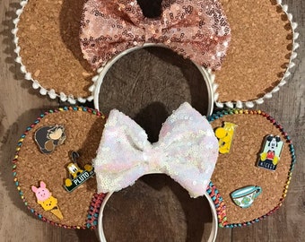 Pin trading Headband Ears. These ears are fun to wear while pin trading with a few of your cute small pins for decoration .