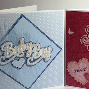 Baby Boy and Baby Girl Layered Wording topper digital download svg und studio formate