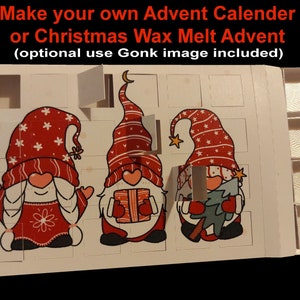 Blank Advent Calender - make your own for Wax Melt / Soap / Confectionery box  SVG - STUDIO and FCM digital cutting file