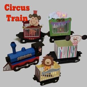 Circus Stoomtrein en 4 Auto's 3D model snijbestand met extra's zie beschrijving