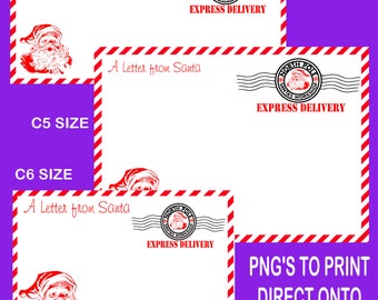 santa envelope etsy