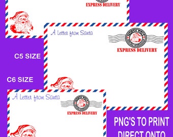 santa envelope etsy